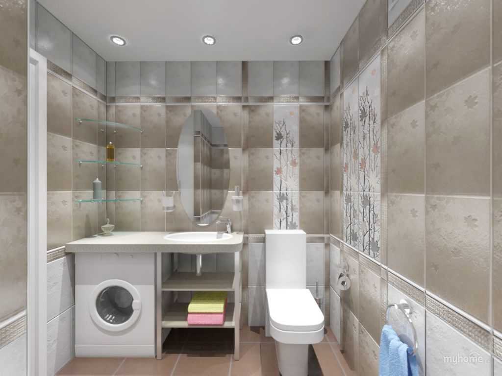 Дизайн туалета в хрущевке: кафель, пвх панели, покраска и обои (18 фото)