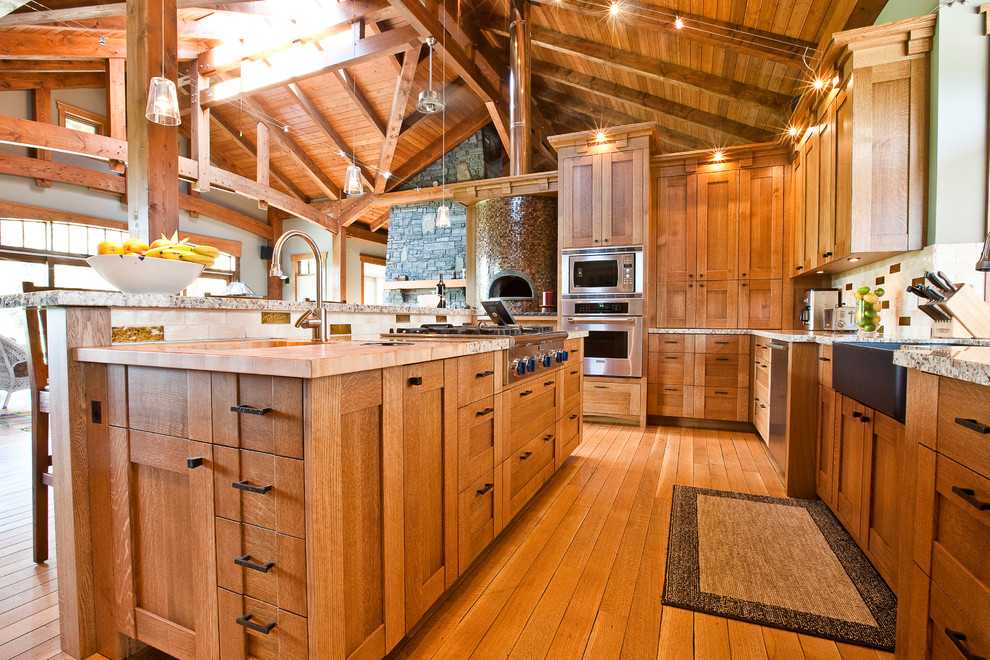 Оформление кухни в деревянном доме: 7 секретов удачного дизайна