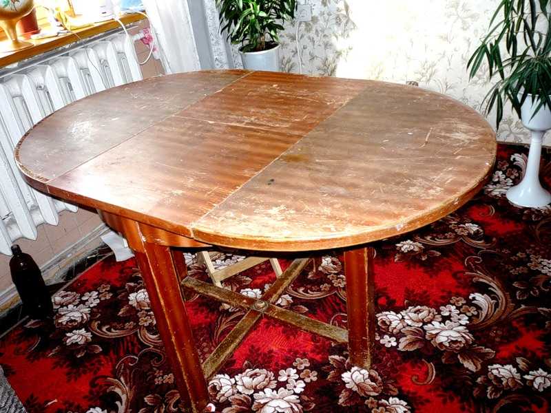 Реставрация старого деревянного круглого стола своими руками