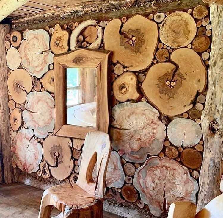 Домашний декор из спилов дерева