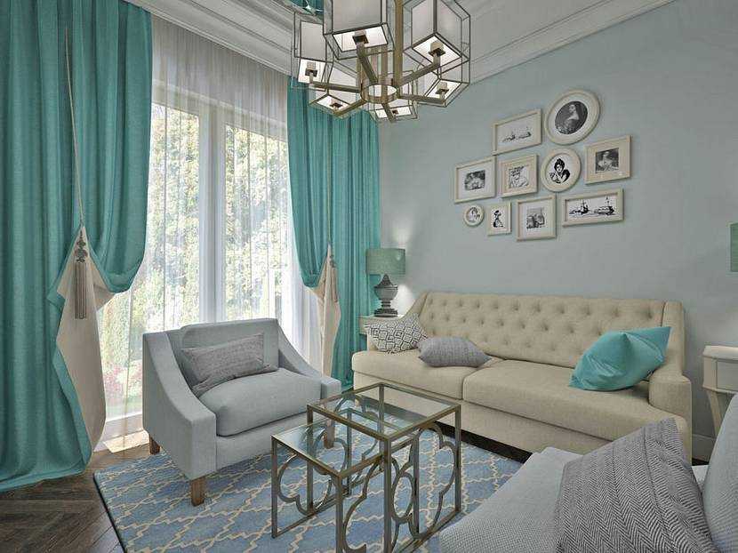 Советы по выбору дизайна штор под цвет мебели и обоев в гостиной