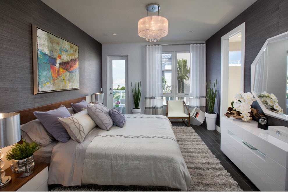 Спальня в стиле модерн: ключевые элементы стиля, дополнительные акценты и геометрия дизайна, фото интерьера