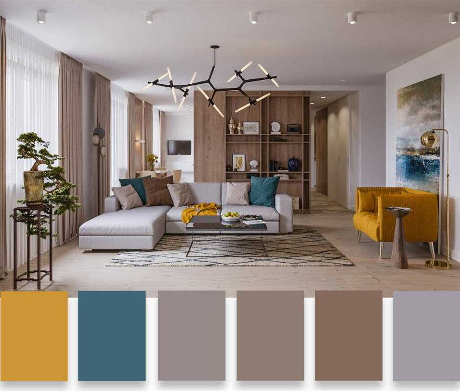 Как выбрать цвета для интерьера Монохром в интерьере на фото Варианты современного дизайна Интересные идеи сочетания цветов для обустройства квартиры
