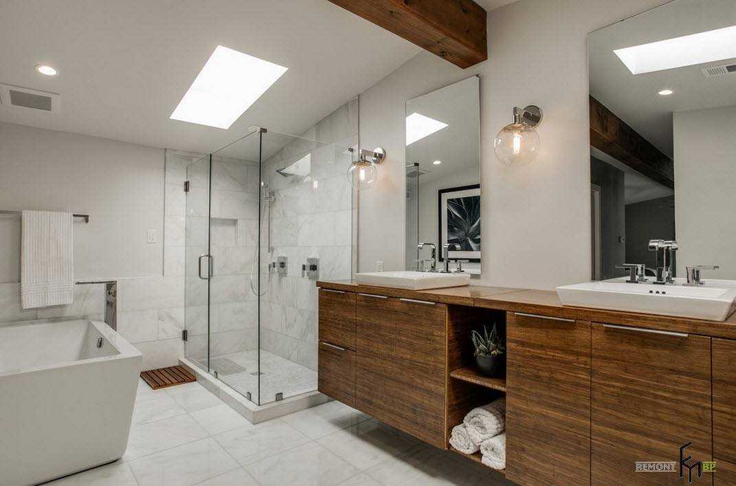 Ванная комната в деревянном доме: интересные решения, дизайн
 - 18 фото