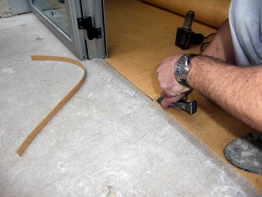 Технология укладки линолеума на бетонный пол