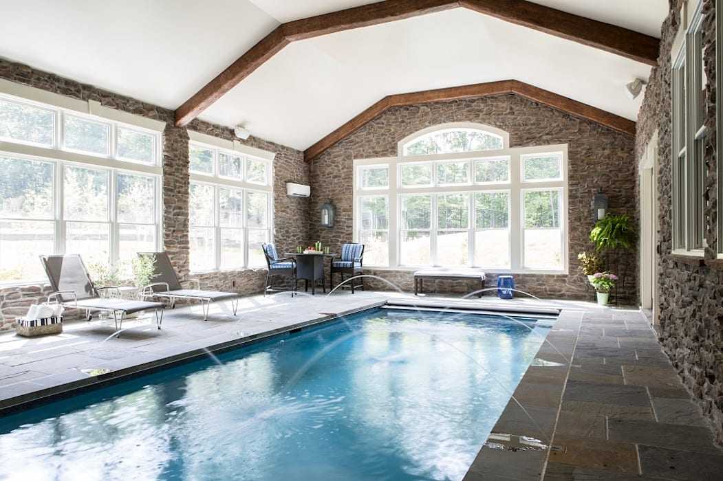 Дома с бассейном, дизайн бассейна в частном доме - фото