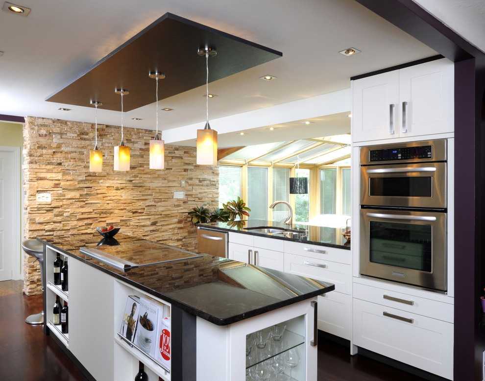 Потолок для кухни: обзор потолочный покрытий, реальные фото