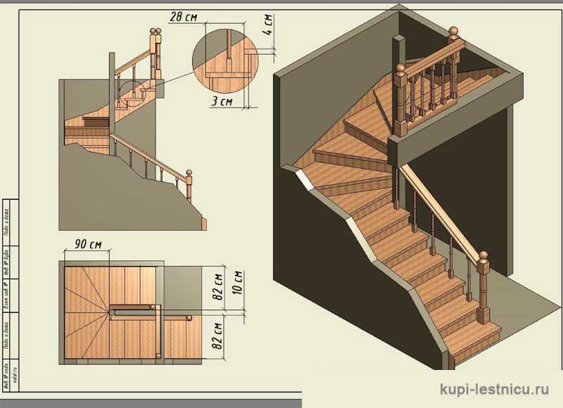 Поворотная лестница: виды и особенности выбора конструкций
