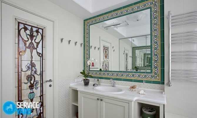 Высота зеркала в ванной на какой высоте от пола вешать стандартная схема крепления. как повесить зеркало 70 см над раковиной в ванной комнате
