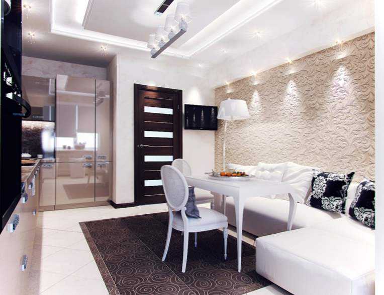 Квартира 45 кв. м. — современный дизайн, стильный интерьер и схема расстановки мебели (120 фото)