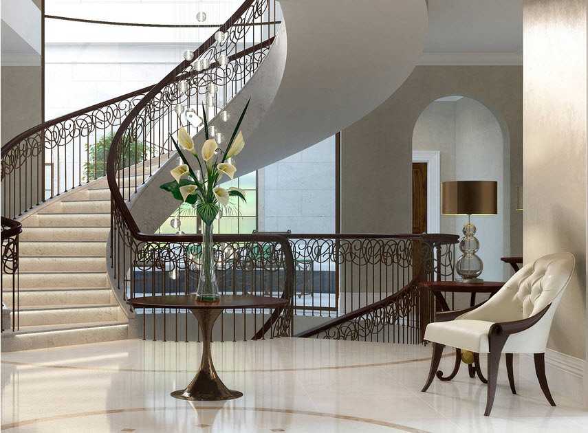 Красивый и современный дизайн лестниц на второй этаж в частном загородном доме Деревянные и металлические лестницы Стильные перила и ограждения на фото