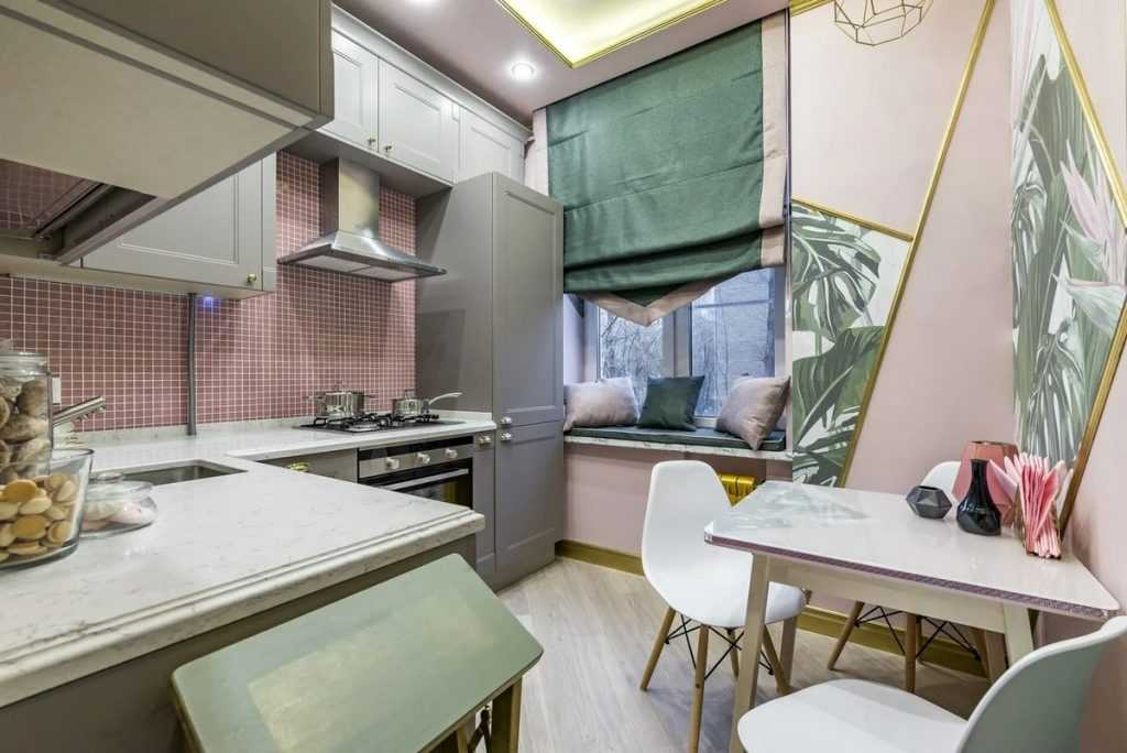 Дизайн кухни 5 кв м: планировка с холодильником, малогабаритный интерьер
 - 41 фото