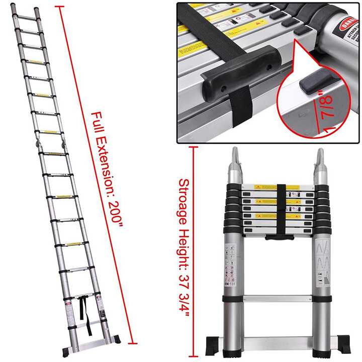 Алюминиевая лестница: особенности и разделение по секциям/высоте