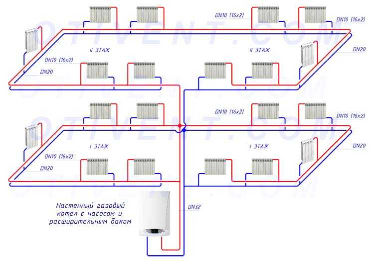 Система отопления в одноэтажном доме: схемы и составление проекта - точка j