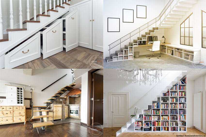 Хранение под лестницей: 100 фото практичных идей организации пространства