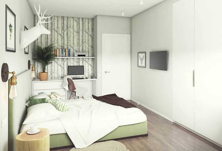 Интерьер комнаты 14 кв м: идеи обустройства небольшого помещения