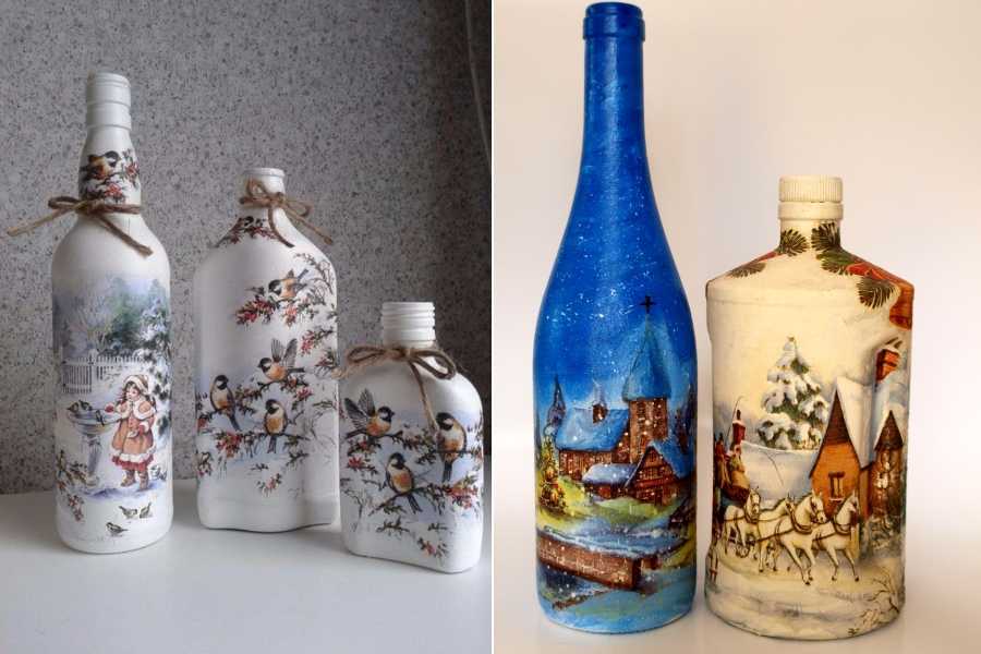 Декор бутылок: 95 фото красивых и оригинальных вариантов оформления бутылок своими руками