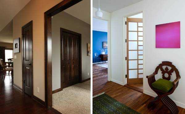 Межкомнатные двери в интерьере: светлые и темные варианты для квартиры и для частного дома, реальные примеры и советы по выбору