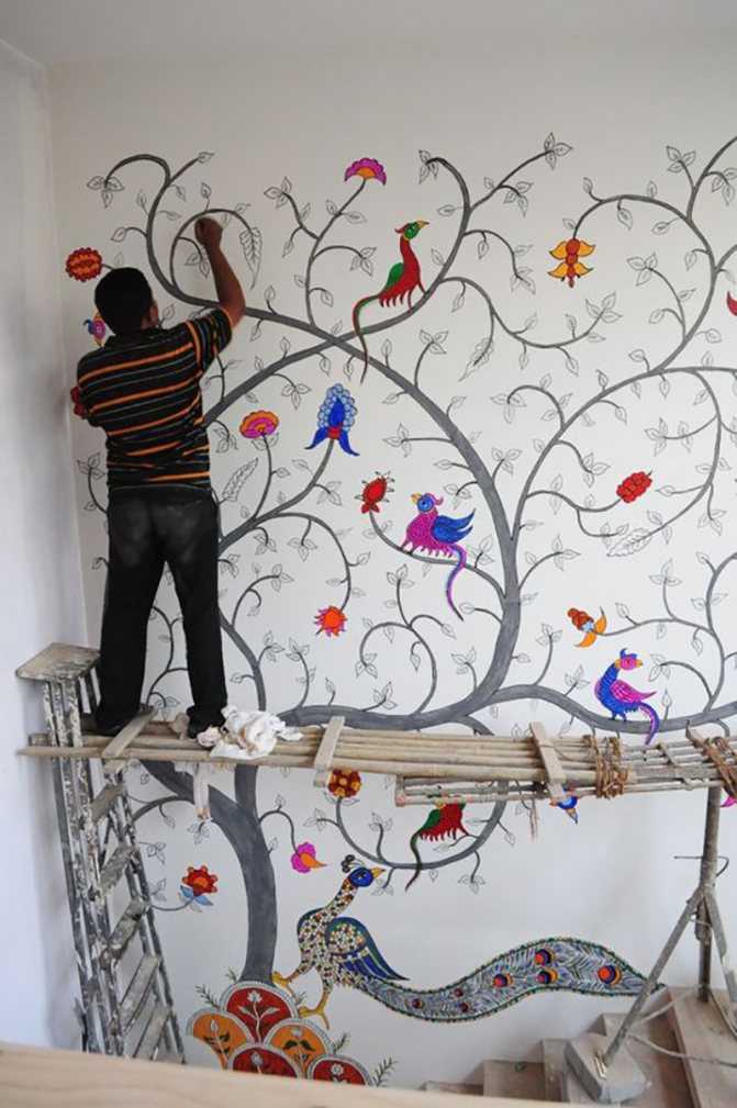 Декоративное дерево на стене своими руками (фото)
