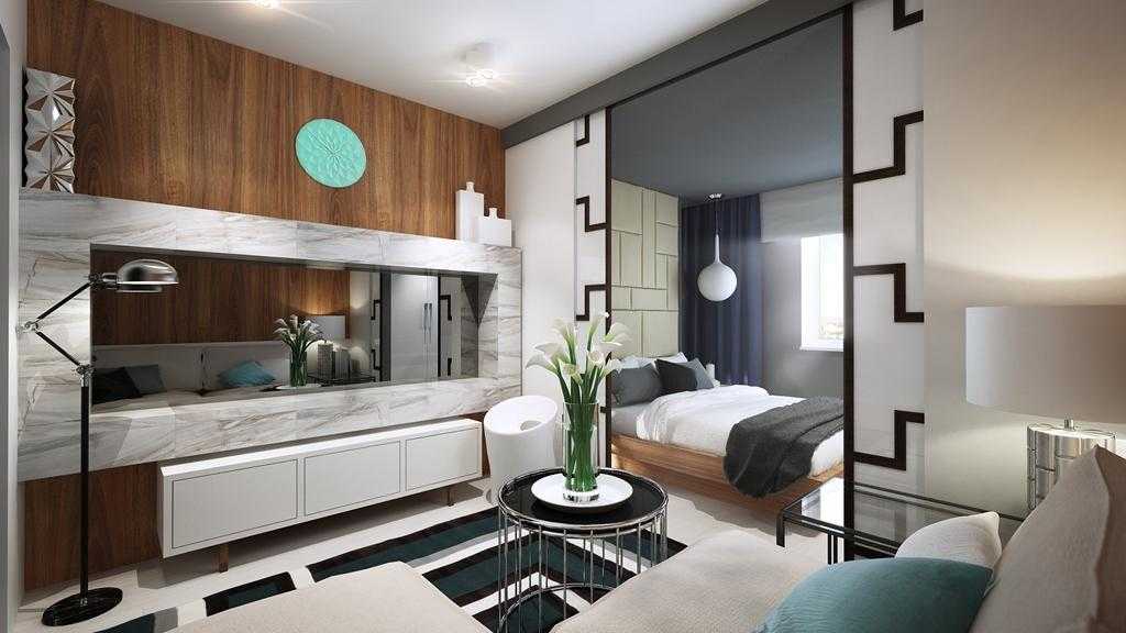 Гостиная-спальня в одной комнате: дизайн и интерьер, варианты зонирования, фото совмещения спальни и гостиной