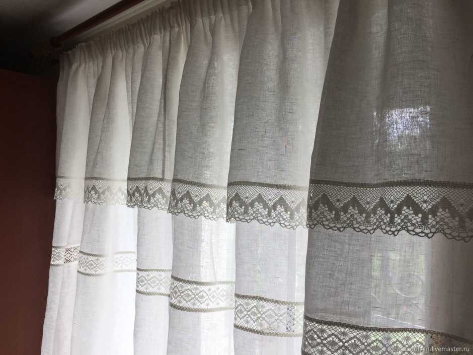 Льняная ткань как декор интерьера Дизайн штор из льна в гостиной и кухне на фото Современные льняные шторы, занавески и тюль для окон