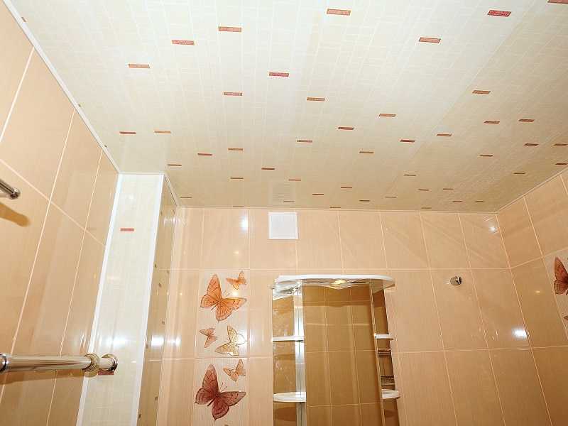 Потолок из гипсокартона в ванной комнате