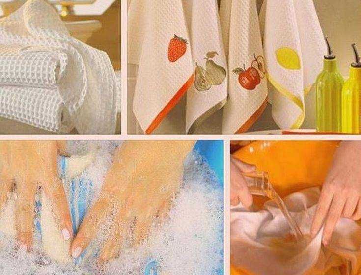Как отбелить кухонное полотенце в домашних условиях + видео