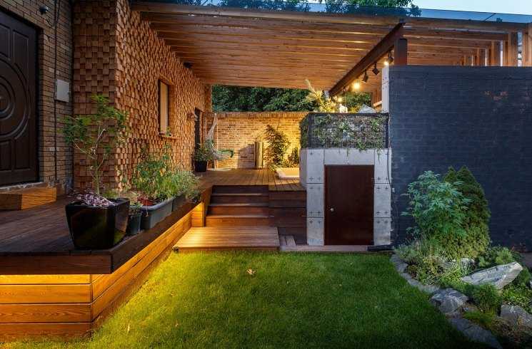 Дизайн маленького двора частного дома: идеи для вдохновения