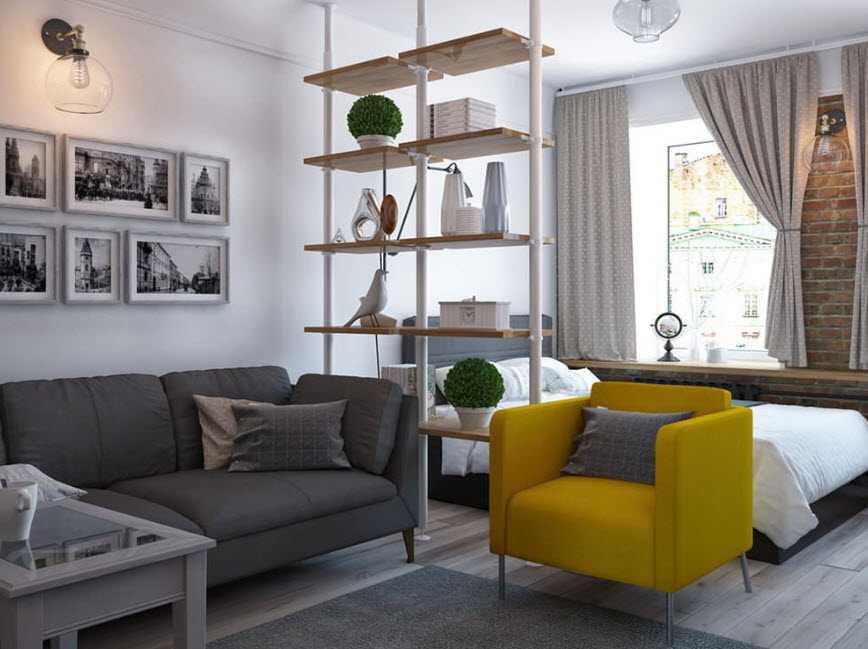 Дизайн однокомнатной квартиры: тенденции, стили, цвета, особенности планировки, модные идеи в 2021, фото интерьера