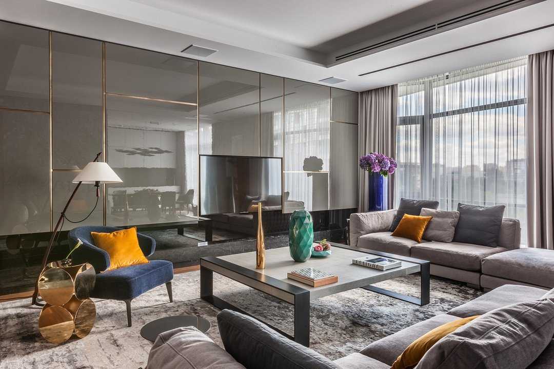 Идеи оформления гостиной в современном стиле 2018 года Шторы, мебель, обои в гостиной на фото Интерьер и дизайн гостиной комнаты новинки, варианты