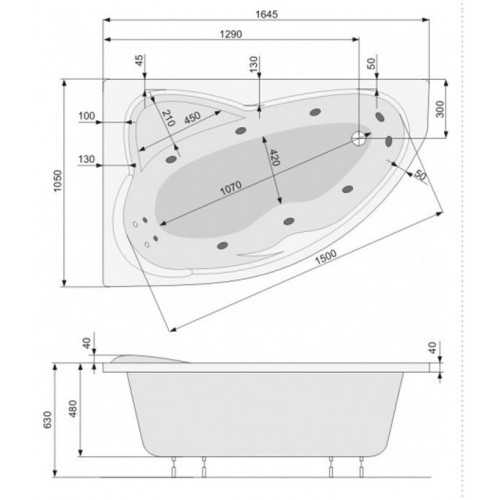 Угловая ванна в маленькой ванной комнате (идеи дизайна)