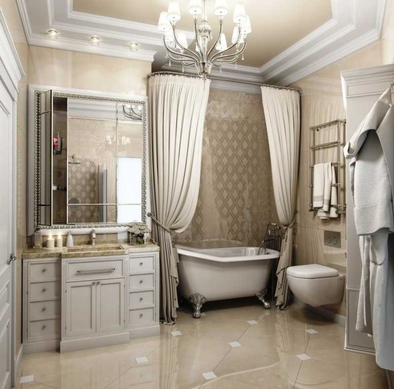 Красивый интерьер ванной комнаты в классическом стиле Стильный дизайн мебели для классической ванной Лучшие идеи обустройства, отделки и оформления на фото
