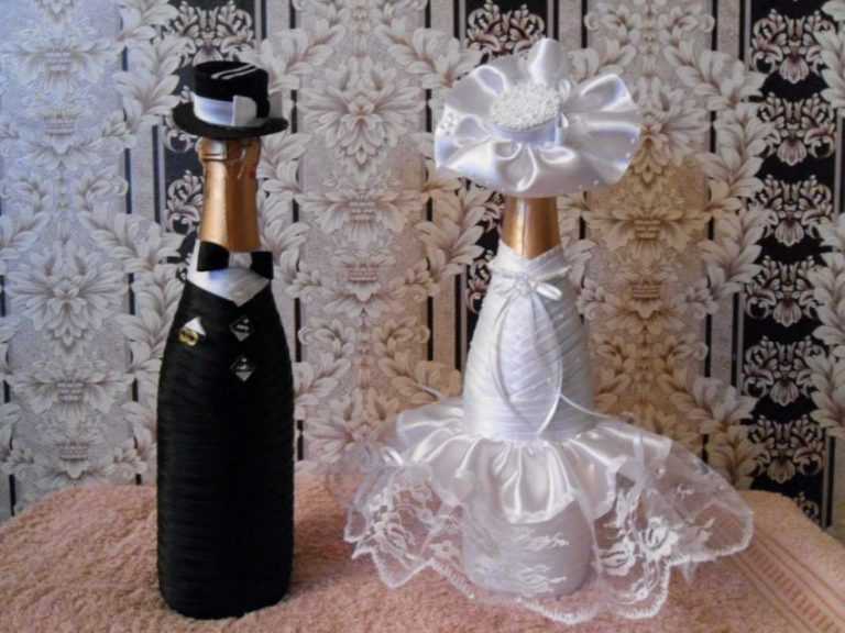 Как украсить шампанское на свадьбу своими руками?
