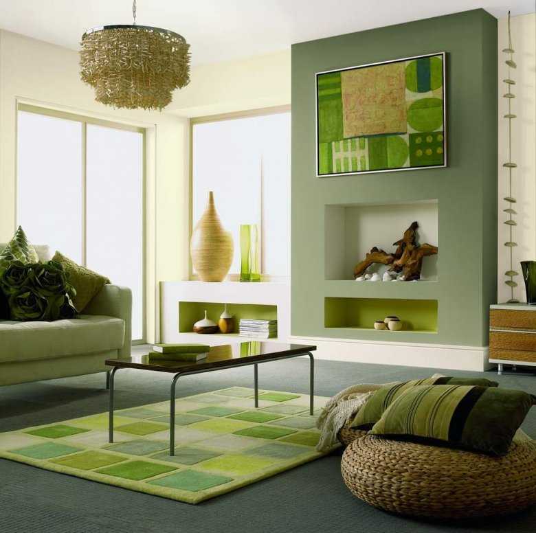Дизайн интерьера в оливковом цвете: сочетания, стили, отделка, мебель, акценты