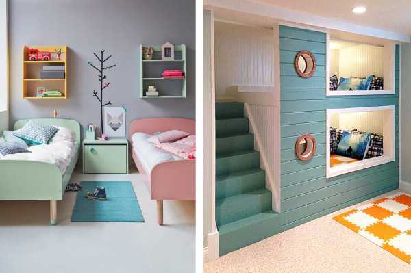 Детская комната для двоих детей: варианты планировки и фото ярких интерьеров