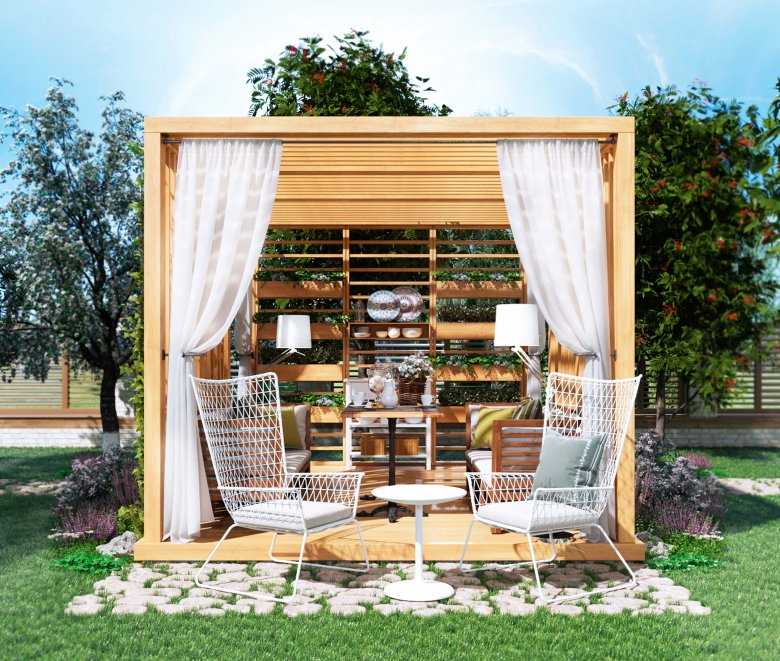 Красивые садовые беседки из дерева для дачи своими руками на фото Идеи дизайна летней дачной деревянной беседки Место для отдыха в частном дворе