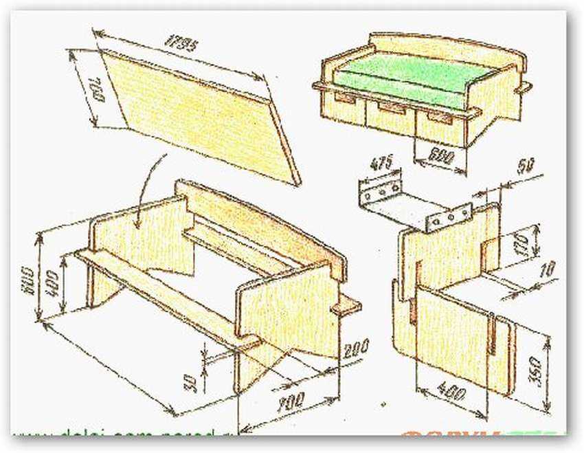 Как сделать односпальную кровать своими руками: инструкция по изготовлению, чертежи и схемы