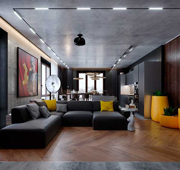 Темный потолок в интерьере: 80 роскошных и строгих дизайнерских вариантов