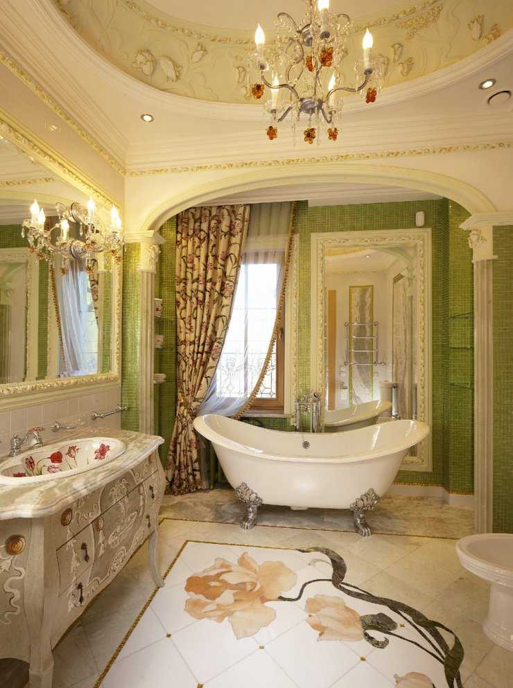 Классические ванные — лучшие идеи создания грамотного оформления ванной в классическом стиле (125 фото)