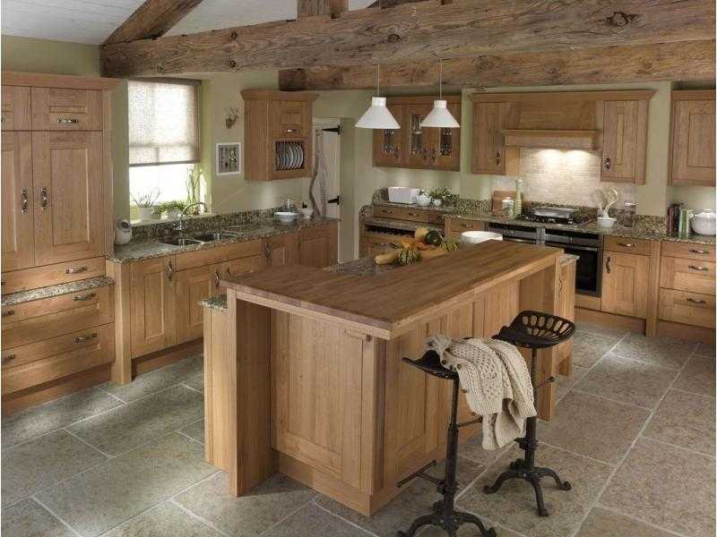 Деревянная кухня: гарнитур и интерьер в современном стиле из массива | дизайн и фото