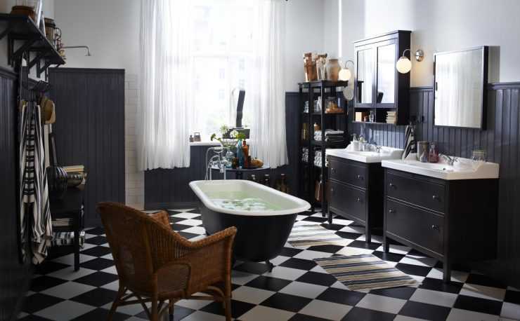 Черная ванная комната - элегантный и уютный дизайн (75 фото)