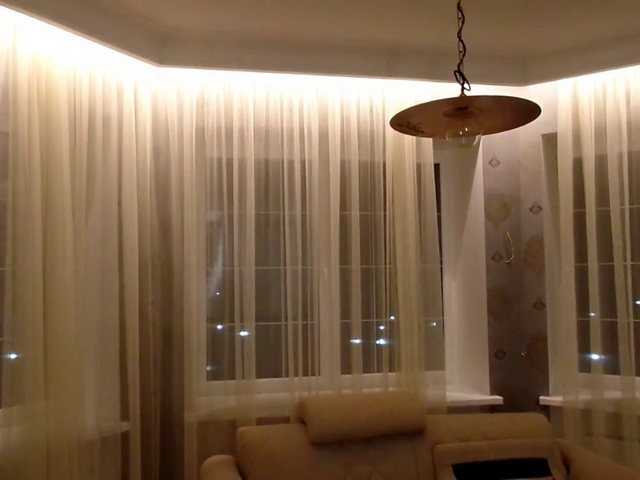 Как сделать подсветку штор и гардины светодиодной лентой