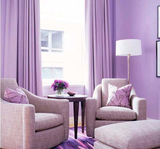 Выбор обоев для стен фиолетового цвета — тренд сезона