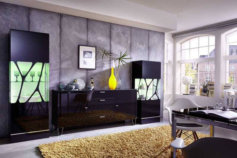 Дизайн темной и черной мебели в интерьере квартиры и дома гостиная, спальня, кухня, прихожая и ванная на фото Мягкая, корпусная и модульная мебель на фото