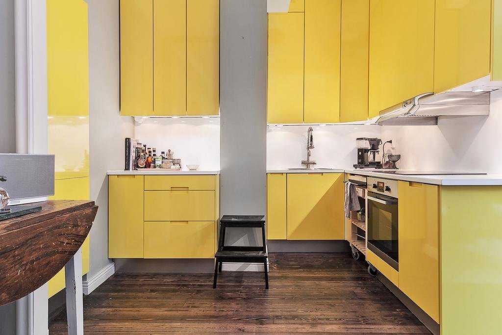 Кухня лимонного цвета — оригинальное оформление в современном дизайне + 89 фото