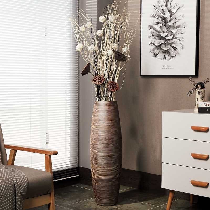 Декоративные напольные вазы с цветами: как они меняют интерьер, высоких, стильных, красивых