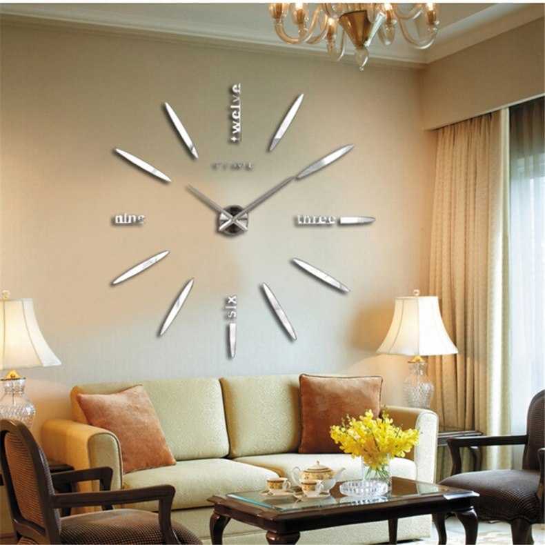 Делаем большие настенные и оригинальные часы для гостиной своими руками