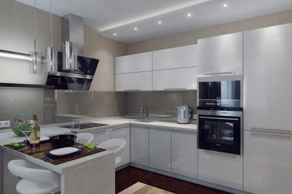 Красивый интерьер современной большой и просторной кухни в квартире и доме Эксклюзивная кухонная мебель для большйо кухни на фото Обустройство рабочей зоны